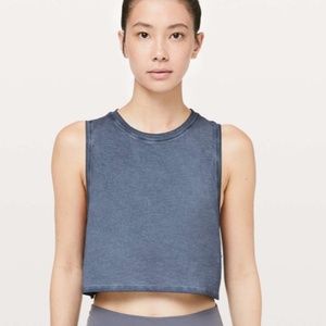 Lululemon Muscle Love Crop Tank *Fade (Washed Moon Blue)